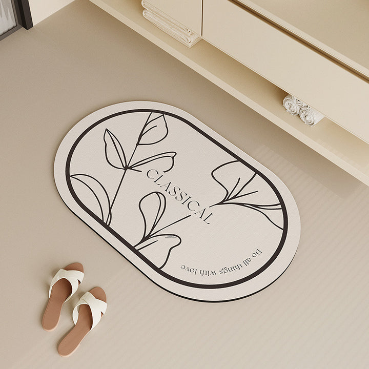 Stylish Oval Bath Mat Bowlift
