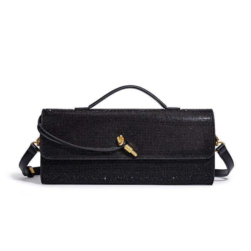 Elegant Rhinestone-Embellished Evening Clutch Bowlift