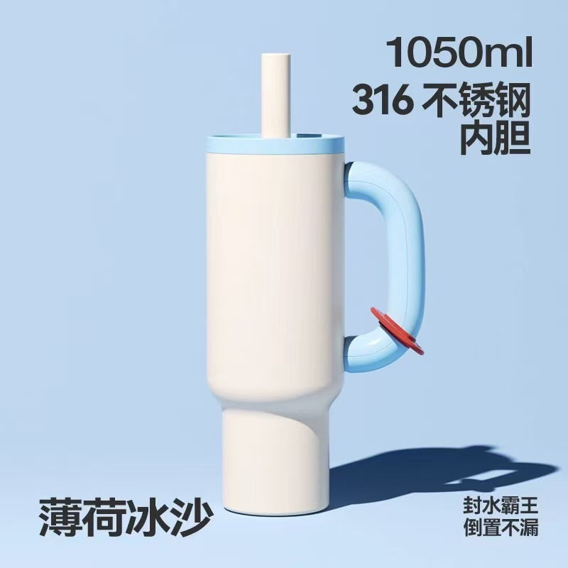 Women High-Quality Insulated Cup with Practical Straw Bowlift