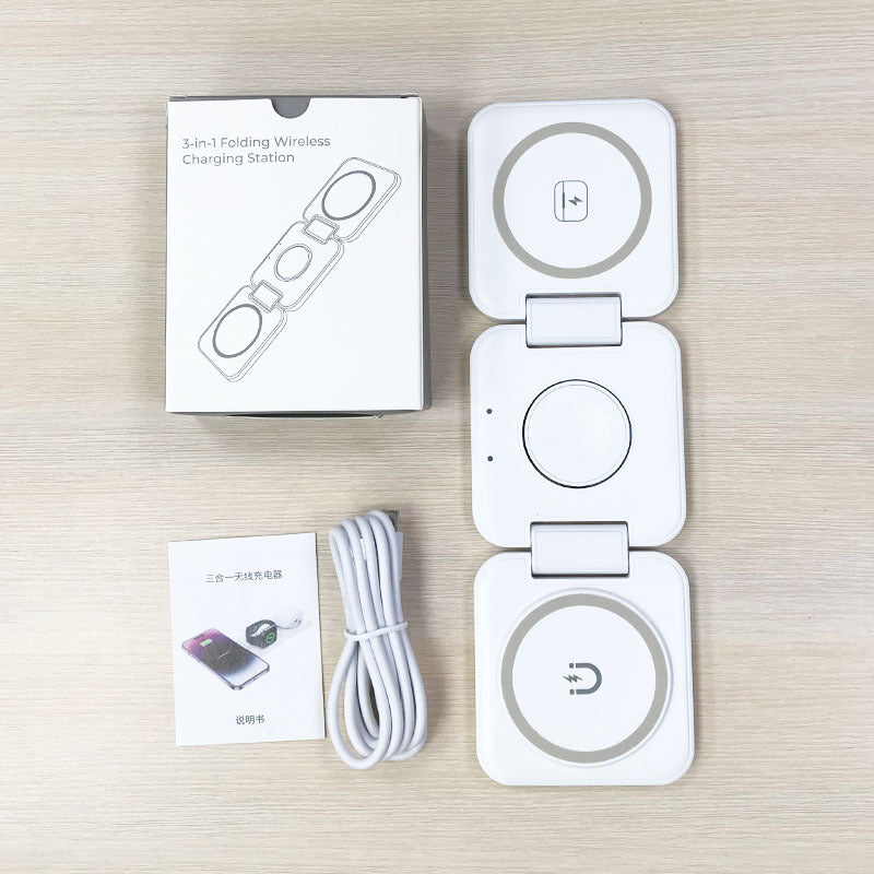 3-in-1 foldable wireless charging station Bowlift