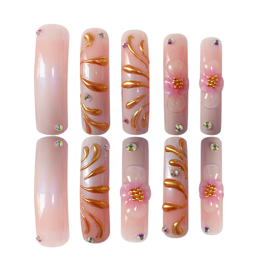 Decorative Long Acrylic Nail Art Extensions Bowlift