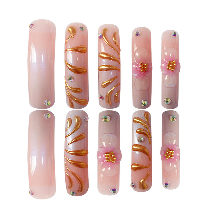 Decorative Long Acrylic Nail Art Extensions Bowlift