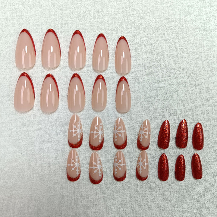 Artistic Long-Lasting Press-On Nail Set Bowlift