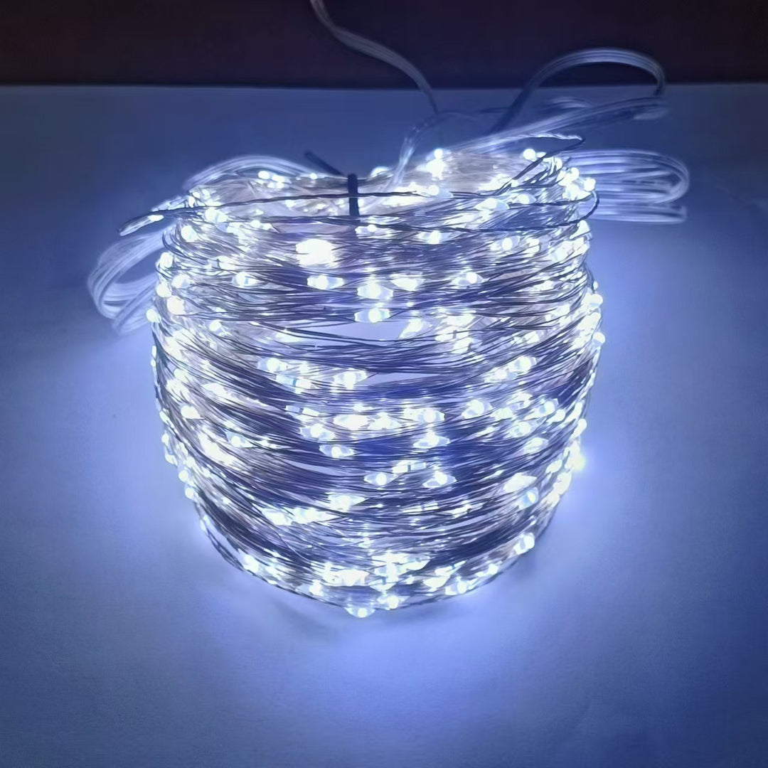 Outdoor Solar Waterproof Fairy String Lights With Dual Panel Stake And Memory Mode Bowlift