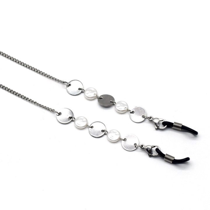 Elegant Metallic Chain Eyewear Holder Bowlift
