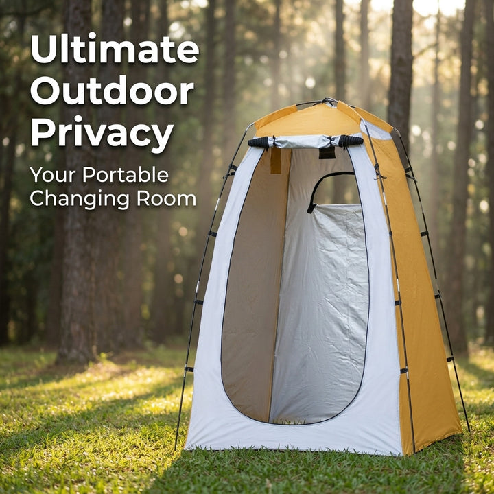 Portable privacy shower tent with quick pop up frame and detachable waterproof floor Bowlift