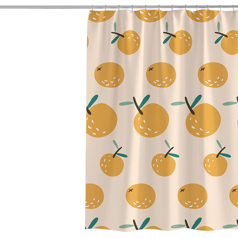 Women's Playful Citrus Print Shower Curtain Bowlift