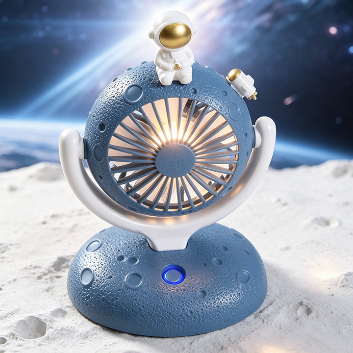 Women Portable USB Desk Fan with Creative Astronaut Design Bowlift
