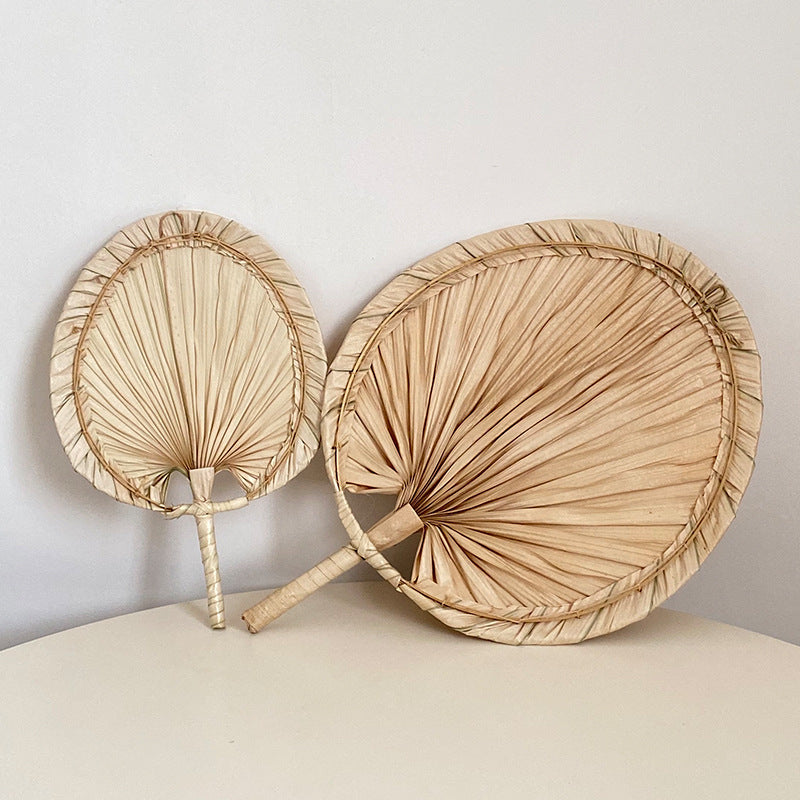 Women Handmade Palm Leaf Fan Bowlift