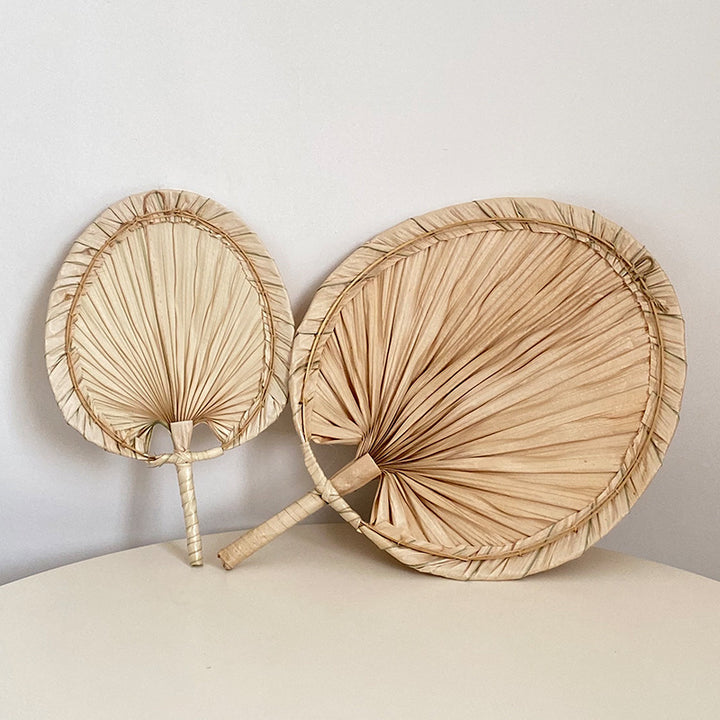 Women Handmade Palm Leaf Fan Bowlift