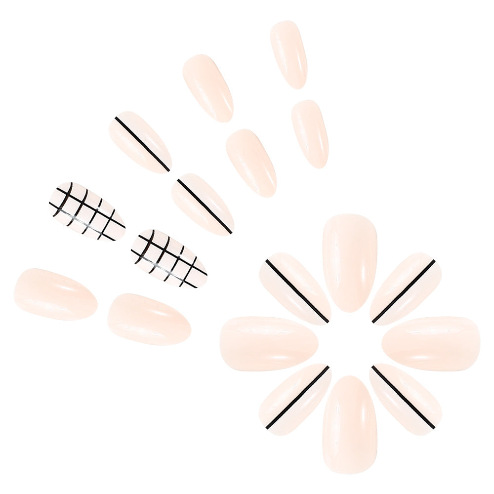Elegant Geometric Press-On Nail Art Bowlift