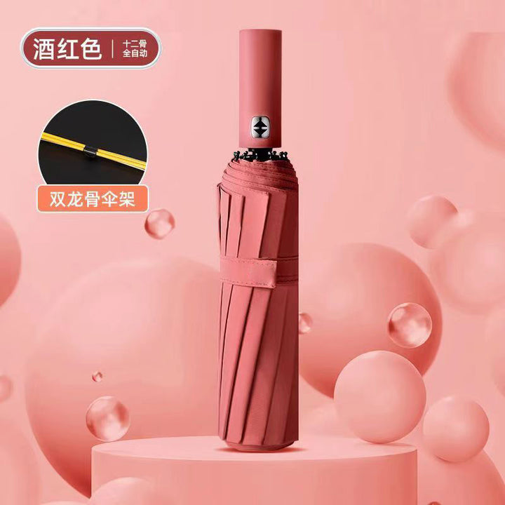 Ladies automatic and wind-resistant folding umbrella Bowlift