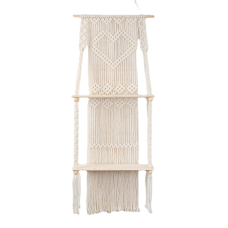 Macrame shelf with heart design Bowlift