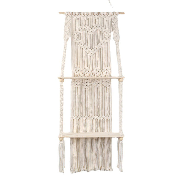 Macrame shelf with heart design Bowlift