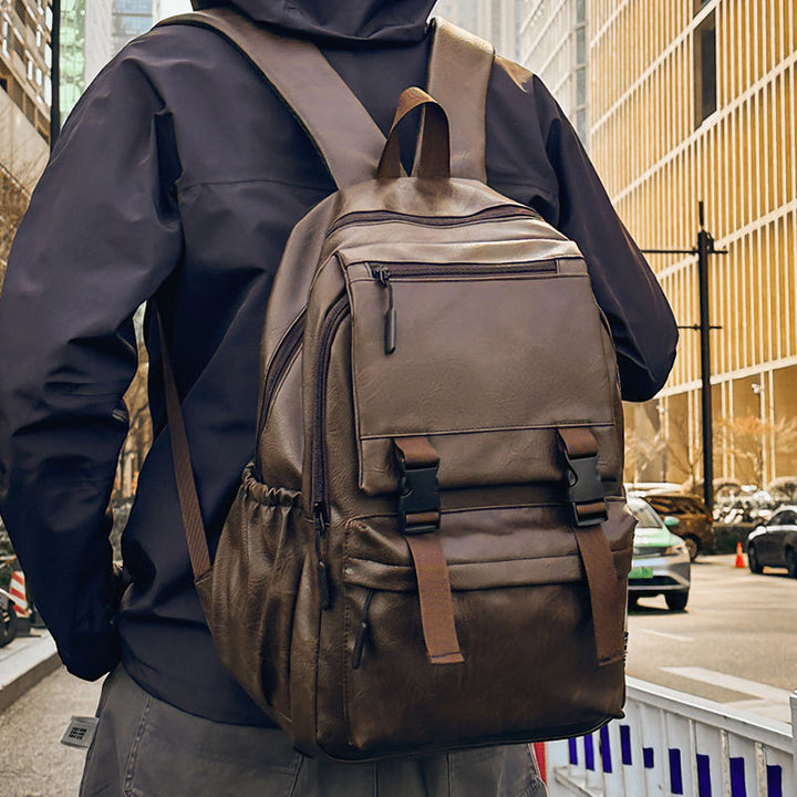 Leather Multi-Functional Backpack Bowlift