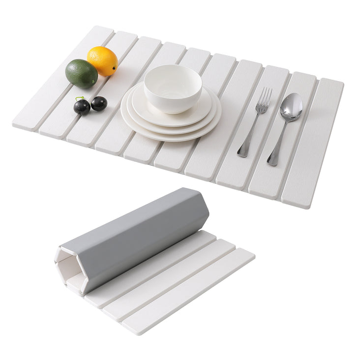 Decorative Marble Striped Kitchen Drying Mat