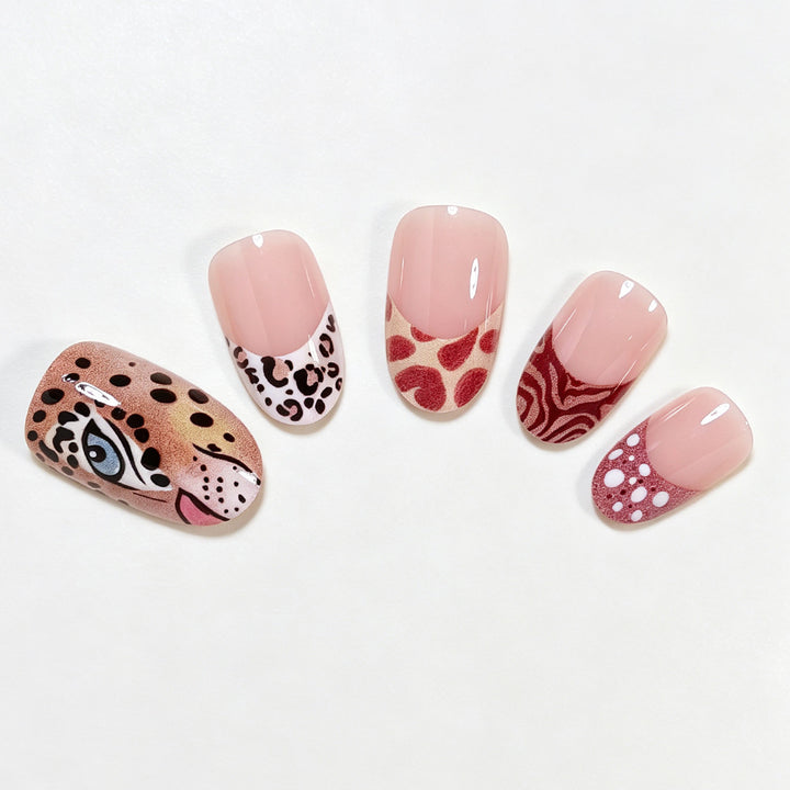 Safari Animal Theme Nail Art Set Bowlift