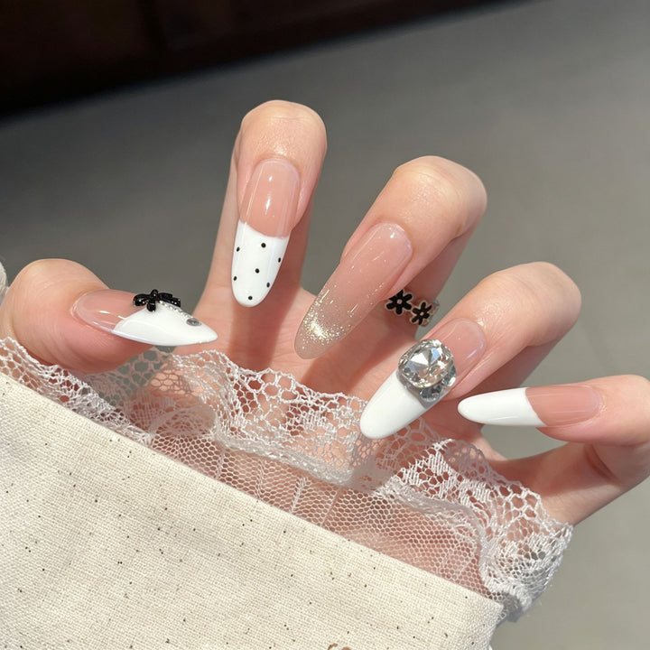 Elegant Long Stiletto Press-On Nail Extensions Bowlift
