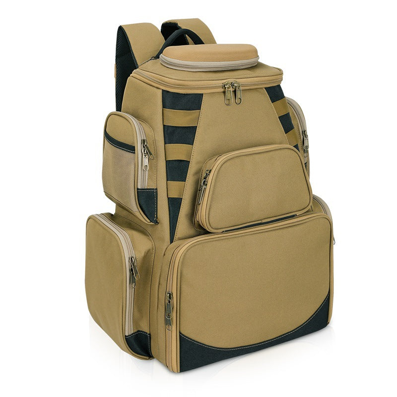Multi-Compartment Fishing Tackle Backpack Bowlift