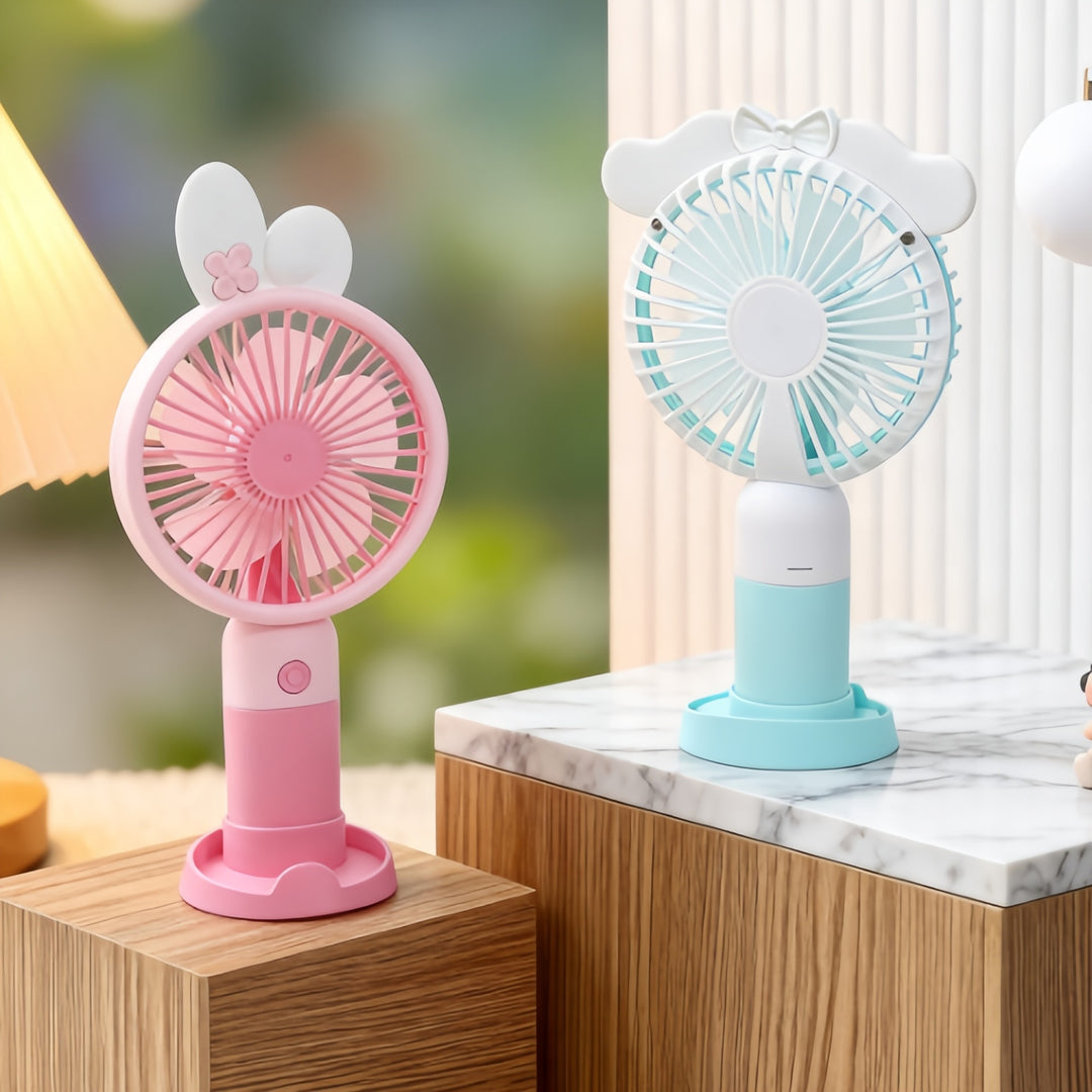 Women portable hand fan with cute rabbit design Bowlift