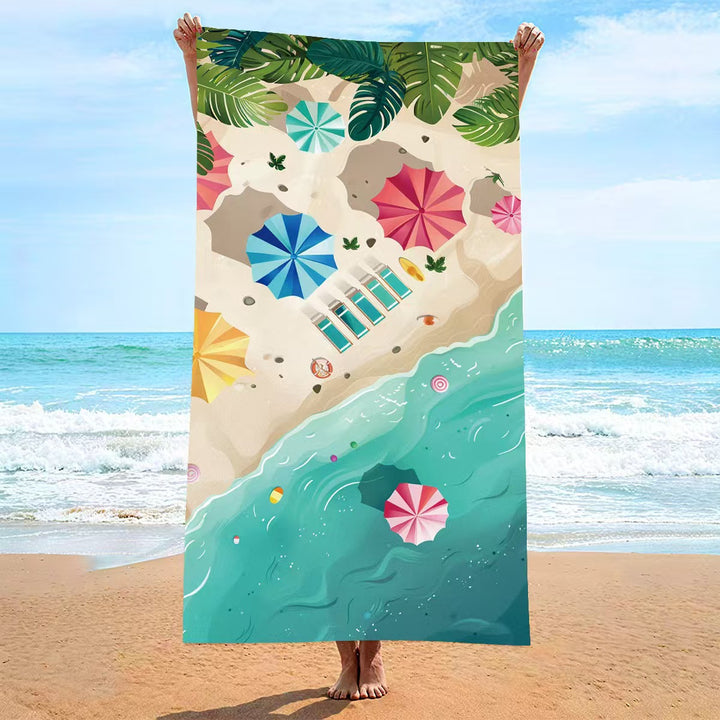 Women's beach towel with creative golf theme Bowlift
