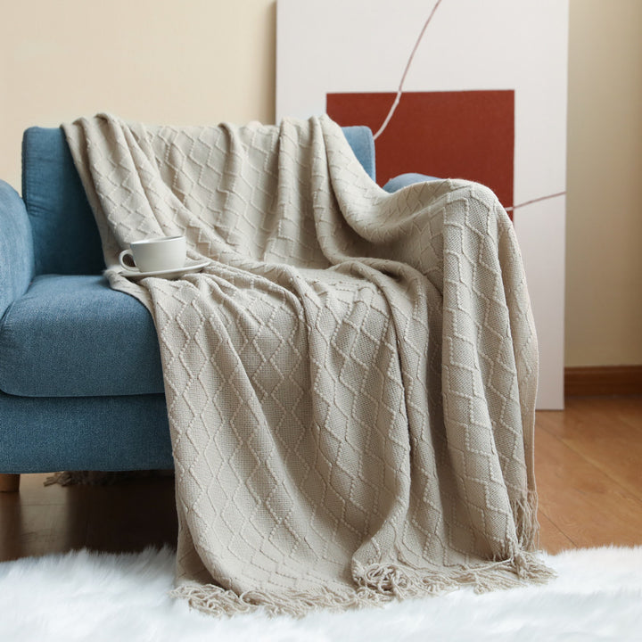 Textured Woven Throw Blanket