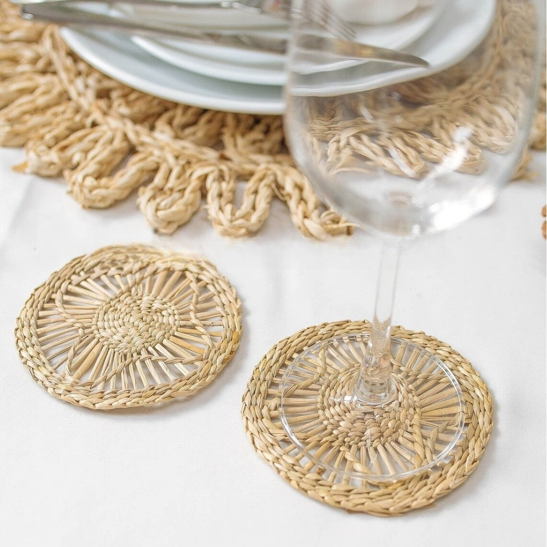 Handcrafted Natural Fiber Coasters Bowlift