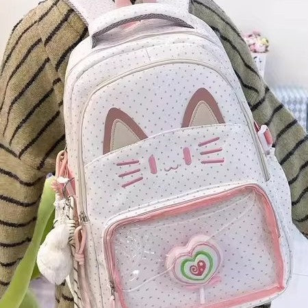 Whimsical Cat Design Backpack