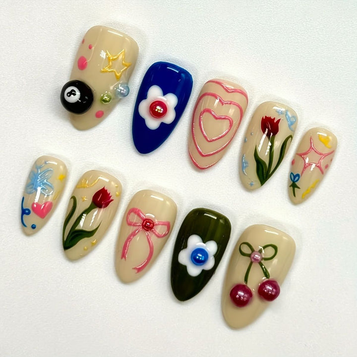 Artistic Gel Nail Art Design Bowlift