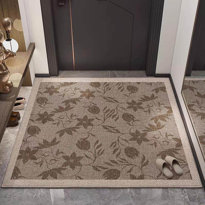 Elegant Floral Entryway Mat