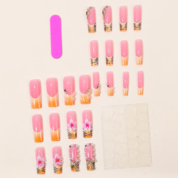 Exotic Floral Nail Art Enhancements Bowlift