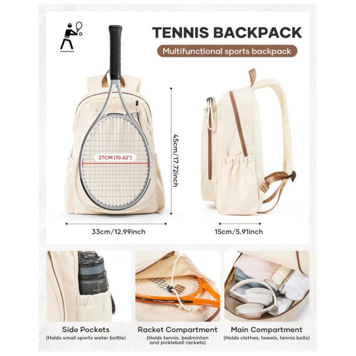 Sporty tennis trolley backpack with specialized compartments Bowlift