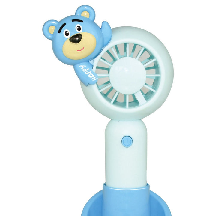 Unisex Portable Handheld Fan with Animal Design and LED Light Function Bowlift