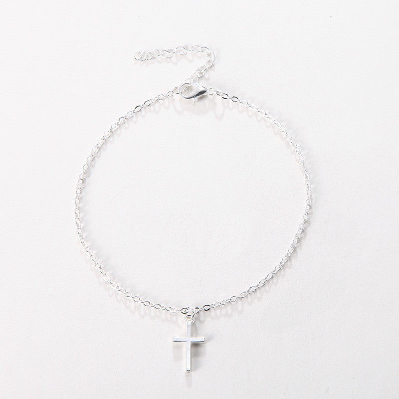 Delicate Cross Charm Bracelet Bowlift