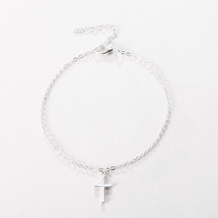 Delicate Cross Charm Bracelet Bowlift