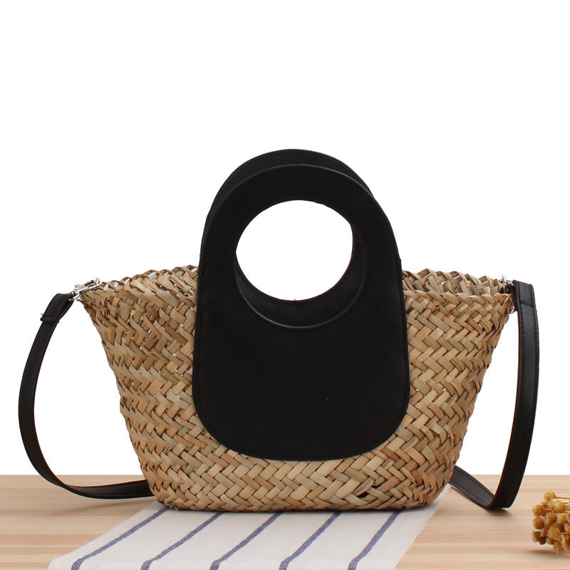 Designer Shoulder Bag in Modern Wave Pattern Bowlift