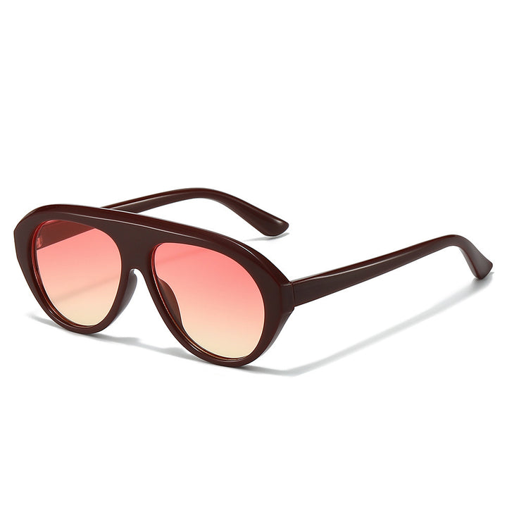 Oversized Geometric Aviator Sunglasses Bowlift