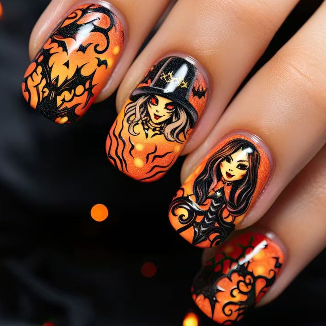 Creative Halloween-style Art Nails Bowlift
