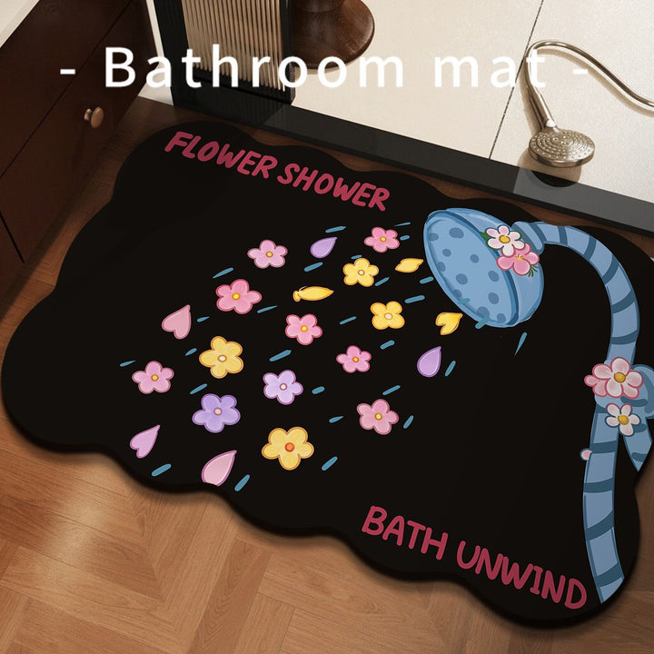Cute Shower Theme Bath Mat