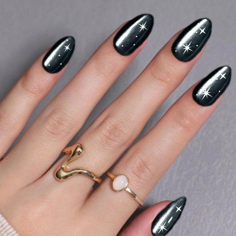 Stellar Glossy Press-On Nails Bowlift