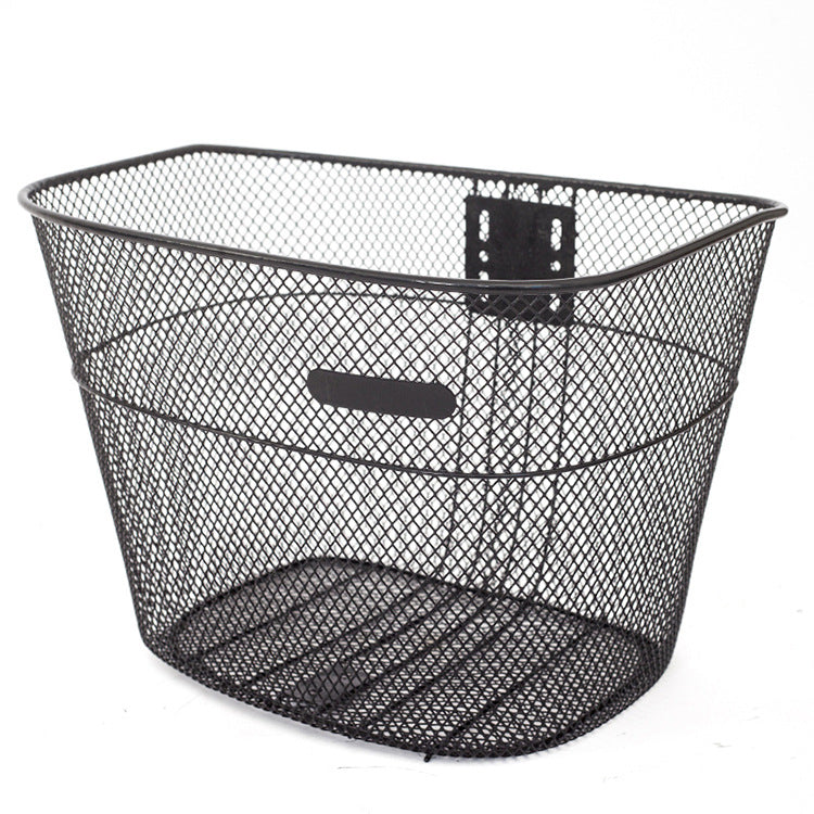 ventilated steel mesh bicycle front basket with quick-release bracket Bowlift