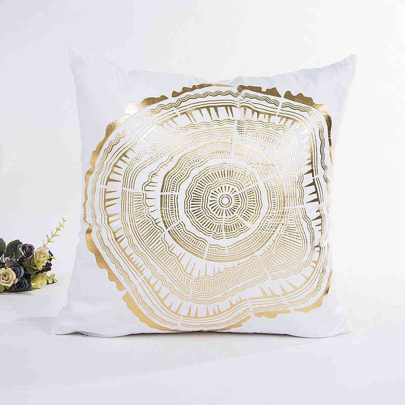 Elegant Floral Foil Print Cushion
