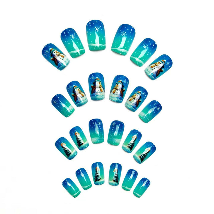 Creative Winter Art Nails with Festive Snowman Design Bowlift