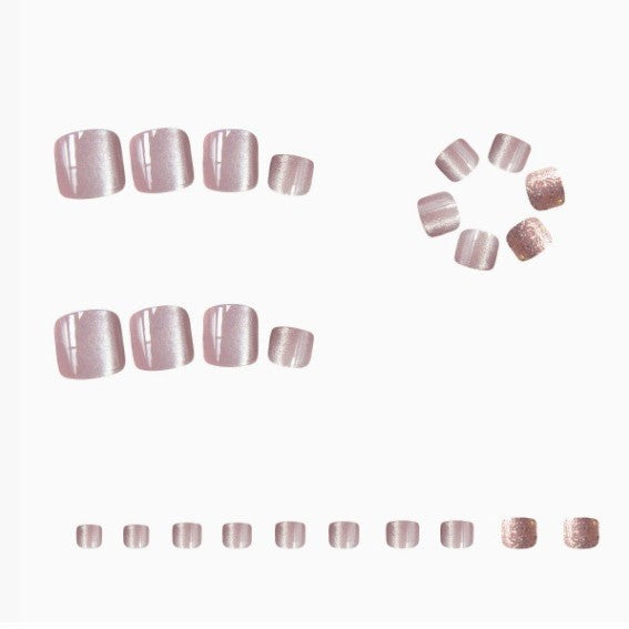 Decorative Glittered Toe Nail Art Bowlift