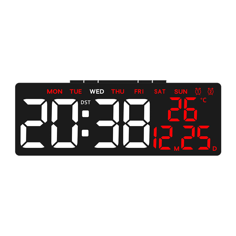 Digital alarm clock with large, clear LED display and temperature display Bowlift