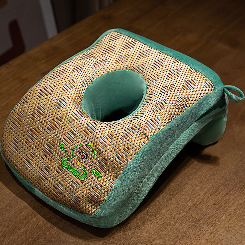 Plush Neck Support Pillow with Ergonomic Cutout Bowlift