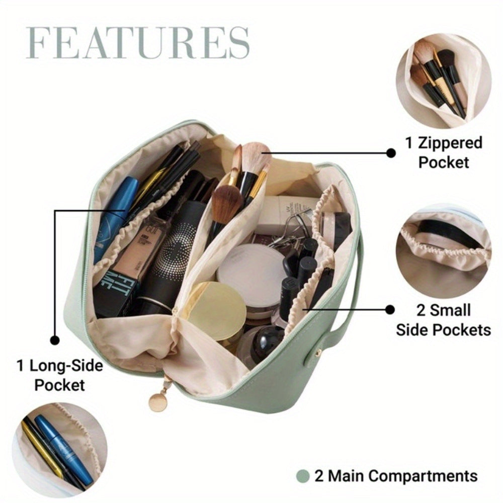 Elegant Cosmetic Bag Made of Artificial Leather Bowlift