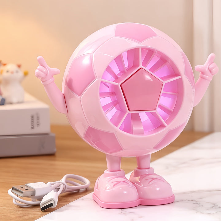 Women Creative Table Fan in Soccer Motif Bowlift