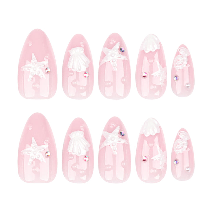 Artistic nail designs with shell and star motif Bowlift
