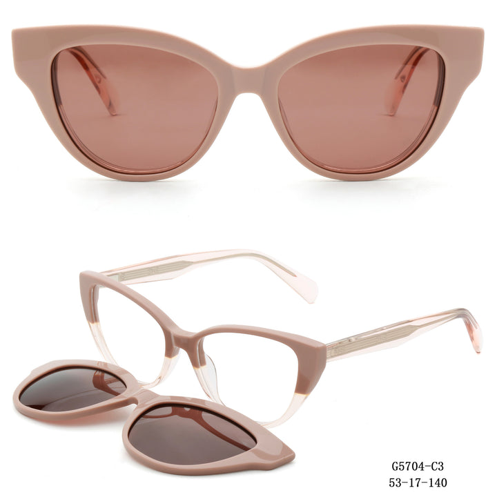 Women's Cat-Eye Sunglasses with Removable Lenses Bowlift